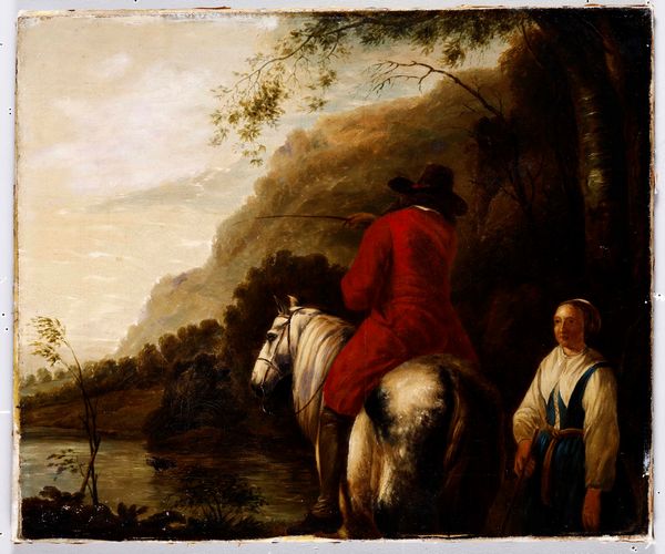 Aelbert Cuyp (1620 - 1691), ambito di Fanciulla e uomo a cavallo  - Asta Dipinti Antichi | Cambi Time - Digital Auctions