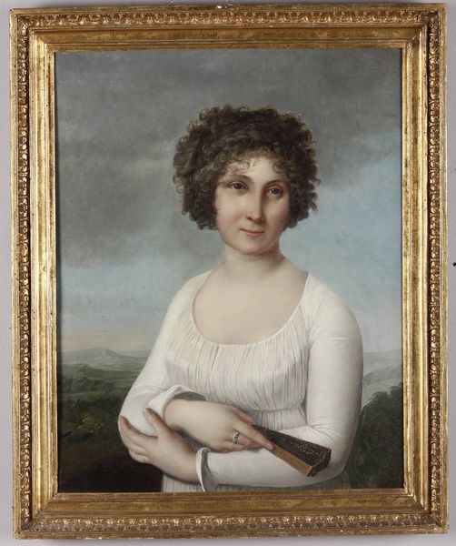 Artista neoclassico Giovane donna in abito bianco con ventaglio  - Auction Old Masters - Digital Auctions