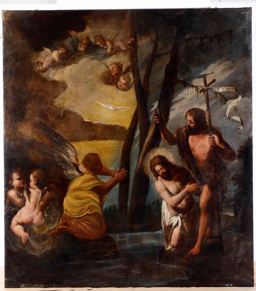 Scuola italiana del XVII secolo Battesimo di Cristo  - Auction Old Masters - Digital Auctions
