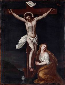 Scuola italiana del XVII secolo Maddalena ai piedi della croce  - Auction Old Masters - Digital Auctions