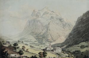 Scuola del XIX secolo Sei paesaggi con figure  - Auction Old Masters - Digital Auctions