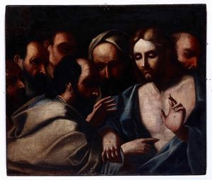 Scuola napoletana del XVII secolo Incredulit di S. Tommaso  - Auction Old Masters - Digital Auctions