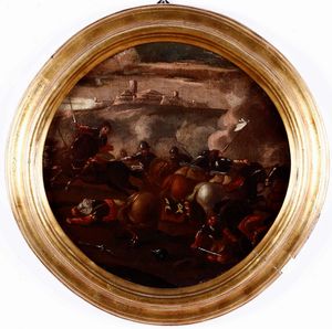 Francesco Monti (1646-1712), nei modi di Scontro tra cavalieri  - Auction Old Masters - Digital Auctions