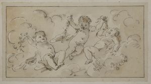 Scuola francese del XVIII secolo Putti e figure allegoriche  - Auction Old Masters - Digital Auctions