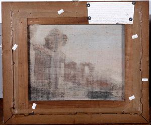 Scuola del XVIII-XIX secolo Paesaggio con rovine e pescatori  - Auction Old Masters - Digital Auctions