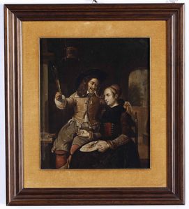 Rembrandt van rijn (1606-1669), copia da copia da L'allegra coppia  - Auction Old Masters - Digital Auctions