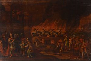 Scuola fiamminga XVII secolo Notturno con scena di martirio  - Auction Old Masters - Digital Auctions