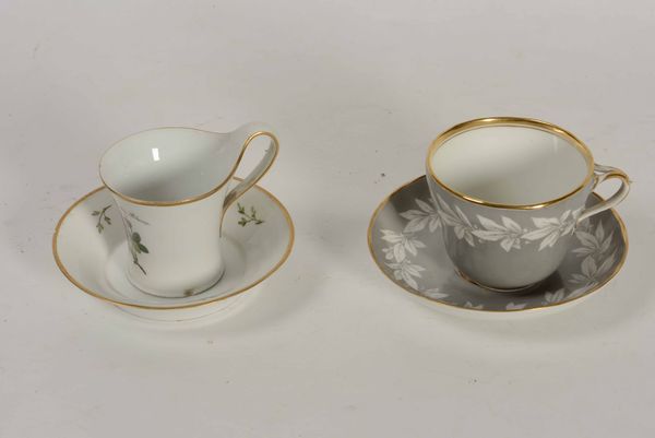 Due tazze con piattino. Berlino, XIX e XX secolo  - Auction Ceramics | Cambi Time - Digital Auctions