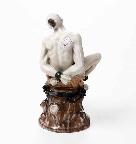 Figura di schiavo. Doccia, Manifattura Ginori (?); XIX secolo (?)  - Asta Ceramiche | Cambi Time - Digital Auctions