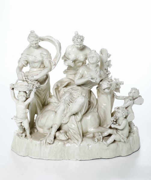 Grande gruppo raffigurante il Ratto d'Europa. Probabilmente Napoli, fine del XIX o inizio del XX secolo  - Auction Ceramics | Cambi Time - Digital Auctions