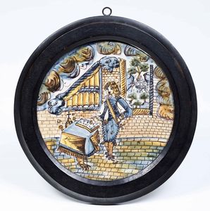 Alzatina. Probabilmente Campania, fine XIX - inizio XX secolo  - Asta Ceramiche | Cambi Time - Digital Auctions
