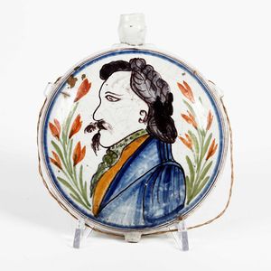 Fiasca da pellegrino. XIX secolo  - Auction Ceramics | Cambi Time - Digital Auctions