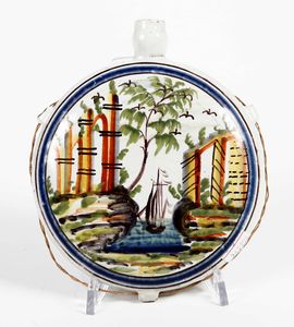 Fiasca da pellegrino. XIX secolo  - Auction Ceramics | Cambi Time - Digital Auctions