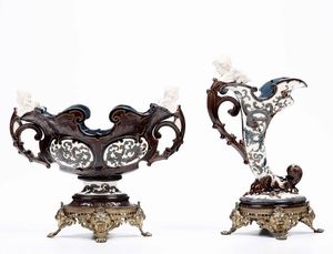 Due piccoli vasi. Inghilterra, Manifattura Gerbing & Stephan, seconda metà del XIX secolo  - Auction Ceramics | Cambi Time - Digital Auctions