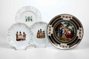 Piatto. Boemia, Manifattura Eichwald, fine del XIX secolo  - Auction Ceramics | Cambi Time - Digital Auctions