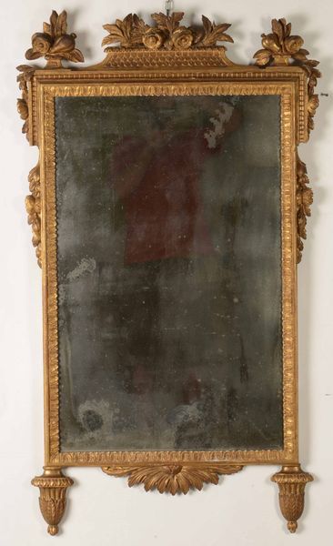 Specchiera in legno intagliato e dorato. XIX secolo  - Auction Antiques | Cambi Time - Digital Auctions