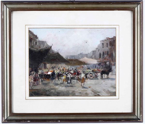 Francesco Di Martino (Napoli) Scena di mercato  - Auction Antiques | Cambi Time - Digital Auctions