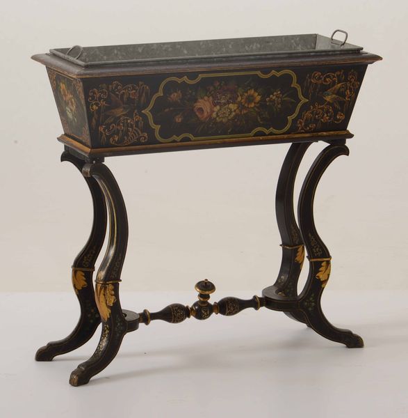Fioriera in legno ebanizzato e dipinto in policromia. XIX secolo  - Auction Antiques | Cambi Time - Digital Auctions