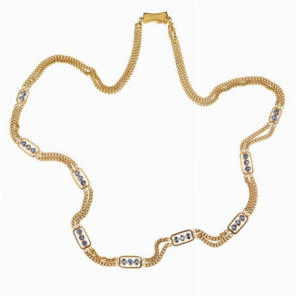 LUNGA COLLANA A CATENA CON ZAFFIRI  - Auction TIMED AUCTION | FINE JEWELS - Digital Auctions