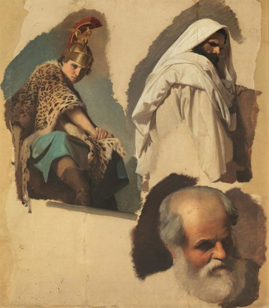 Ciseri Antonio : attribuito a Antonio Ciseri  - Auction ARCADE | 15th to 20th century paintings - Digital Auctions