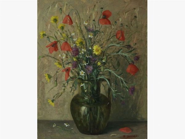 Flowers in a vase  - Auction Tuscan style: curiosities from a country residence - Digital Auctions