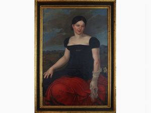 Portrait of a Lady in a landscape  - Auction Tuscan style: curiosities from a country residence - Digital Auctions