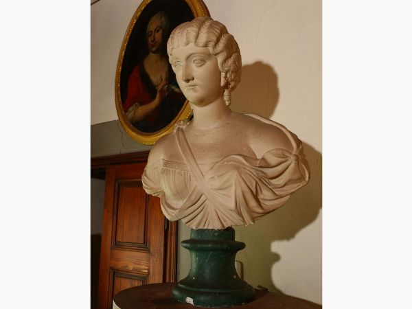 Ritratto femminile  - Asta Arredi e Dipinti dall'antica Fattoria Franceschini, in parte provenienti da Villa I Pitti - Digital Auctions