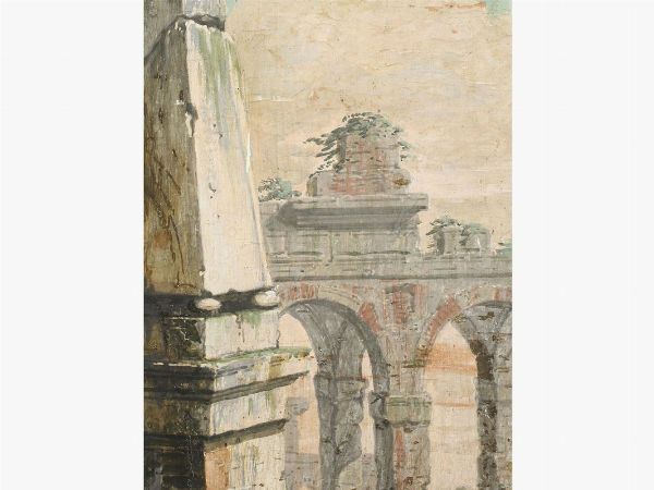 Two figures talking and ruins  - Auction Furniture and Paintings from the Ancient Fattoria Franceschini, partly from Villa I Pitti - Digital Auctions
