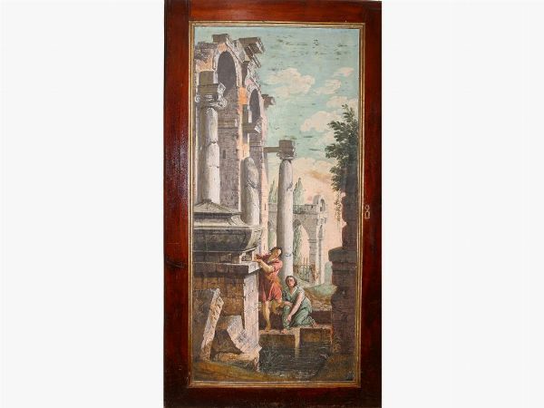 Ruins with sarcophagus and figures  - Auction Furniture and Paintings from the Ancient Fattoria Franceschini, partly from Villa I Pitti - Digital Auctions