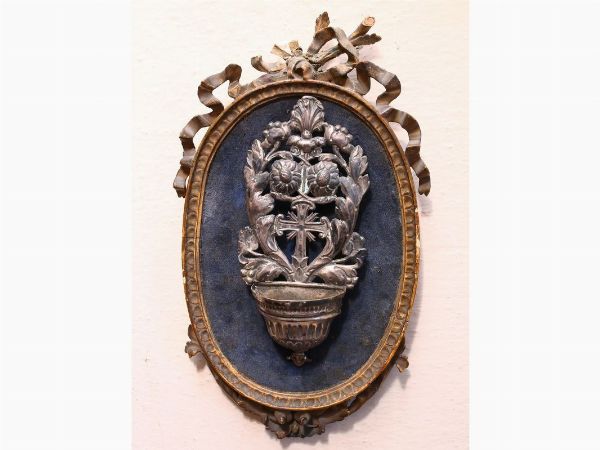 Acquasantiera in argento  - Asta Arredi e Dipinti dall'antica Fattoria Franceschini, in parte provenienti da Villa I Pitti - Digital Auctions