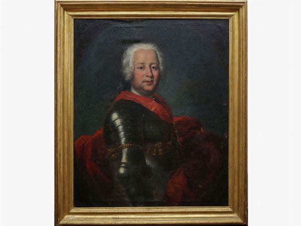 Male portrait in armor with red cloth  - Auction Furniture and Paintings from the Ancient Fattoria Franceschini, partly from Villa I Pitti - Digital Auctions