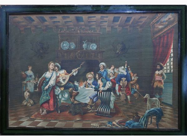 Scena di banchetto  - Asta Arredi e Dipinti dall'antica Fattoria Franceschini, in parte provenienti da Villa I Pitti - Digital Auctions
