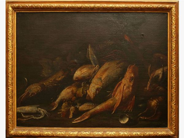 Fish, mollusk and shell  - Auction Furniture and Paintings from the Ancient Fattoria Franceschini, partly from Villa I Pitti - Digital Auctions