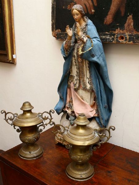 Glazed terracotta Madonna  - Auction Furniture and Paintings from the Ancient Fattoria Franceschini, partly from Villa I Pitti - Digital Auctions