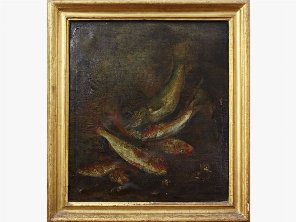 Fish and shell  - Auction Furniture and Paintings from the Ancient Fattoria Franceschini, partly from Villa I Pitti - Digital Auctions