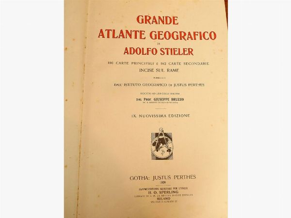 Grande atlante geografico di Adolfo Stieler  - Auction Furniture and Paintings from the Ancient Fattoria Franceschini, partly from Villa I Pitti - Digital Auctions