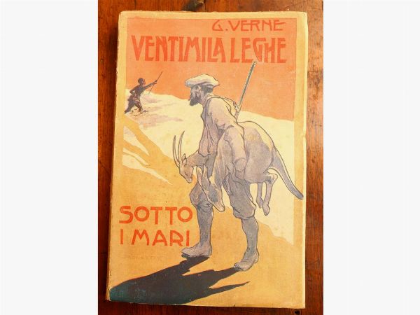 Trenta libri di Jules Verne  - Asta Arredi e Dipinti dall'antica Fattoria Franceschini, in parte provenienti da Villa I Pitti - Digital Auctions