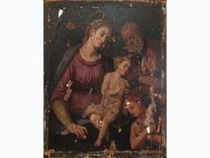 Madonna with Child, Saint Joseph and Saint Johns  - Auction Furniture and Paintings from the Ancient Fattoria Franceschini, partly from Villa I Pitti - Digital Auctions