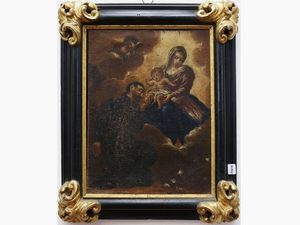 The Virgin Mary with Baby Jesus appears to St. Francis Xavier  - Auction Furniture and Paintings from the Ancient Fattoria Franceschini, partly from Villa I Pitti - Digital Auctions