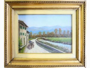 Tuscan landscapes and Florentine views  - Auction Furniture and Paintings from the Ancient Fattoria Franceschini, partly from Villa I Pitti - Digital Auctions