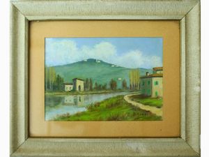 Tuscan landscapes and Florentine views  - Auction Furniture and Paintings from the Ancient Fattoria Franceschini, partly from Villa I Pitti - Digital Auctions