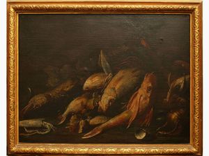Fish, mollusk and shell  - Auction Furniture and Paintings from the Ancient Fattoria Franceschini, partly from Villa I Pitti - Digital Auctions
